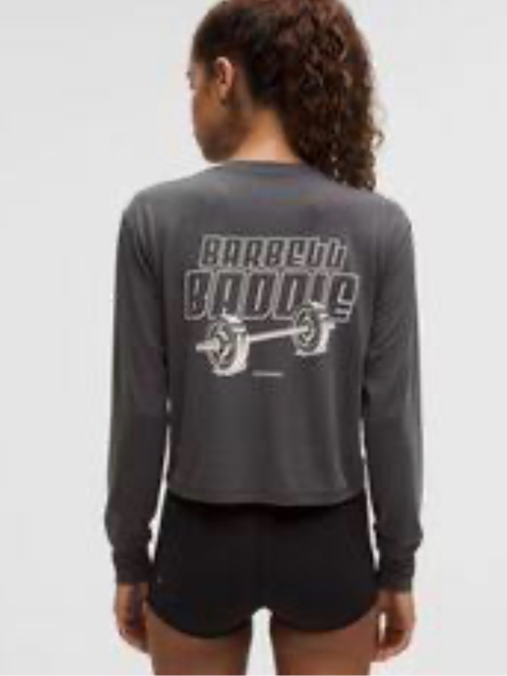 NWT RARE Lululemon Barbell Baddie Jersey Training Long Sleeve *Graphic